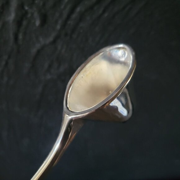 Silver Tone Candle Snuffer With Long Curved Handle & Bell Shaped Top - Picture 5 of 5
